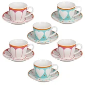Tognana Set šoljica za caj 90 ml, 6 komada, Šareni