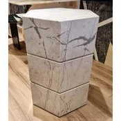 Casa Padrino Luxury Marble Side Table White 40 x 40 x H. 60 cm - Hexagonal Living Room Side Table - Marble Furniture - Luxury Furniture - Luxury Interior