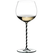 RIEDEL FATTO A MANO OAKED CHARDONNAY Caša za belo vino, 620ml, Crno-bela