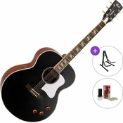Cort CJ-Retro Standard SET Vintage Black Matte Elektroakustična jumbo