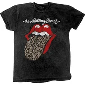 The Rolling Stones Majica Leopard Tongue Unisex Black M