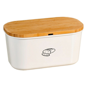 Kesper 58080 Pladenj za kruh z desko za rezanje,bel, 37 x 18 x 21,5 cm