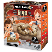 buki® set 12 jajc za izkopavanje dino mega egg