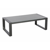 Stranska mizica s stekleno ploščo Toledo iz aluminija - barva: antrazit, dolžina: 1280 mm, širina: 650 mm, 410 mm