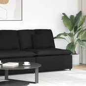 vidaXL Modularni kavč z blazinami črne barve 100 cm