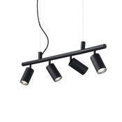 Ideal Lux - LED Lestenec na vrvici DYNAMITE 4xGU10/7W/230V CRI 90 črna