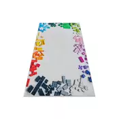 RugsX BAMBINO 38480 pralna preproga Komplet za gradnjo za otroke protizdrsna - siva/rumena 140x200 cm, (5000176493)
