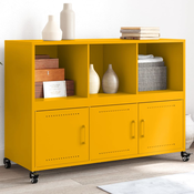 vidaXL vidaXL Komoda gorčično rumena 100,5x39x72 cm jeklo, (21274161)