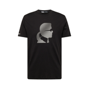 Pamucna majica Karl Lagerfeld za muškarce, boja: crna, s tiskom, 542224.755052