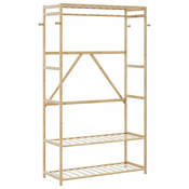 Stalak za odjecu s policama 110x40x175 cm od bambusa
