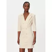 Rinascimento Cocktail obleka CFC0128109003 Bež Slim Fit
