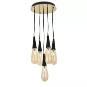 Opviq Luster AV-4236-5ET, 90x33cm, IP20, 220V-240 V, Zlatno-crne boje