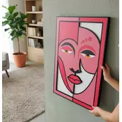 Wallity Dekorativna uramljena slika, 47.5x68cm, Šarena