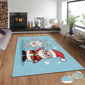 Conceptum Hypnose Tepih sa novogodišnjim motivima Asr-Crpt-33, Pravougaoni, 120x180 cm, Plavi