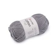 Pletena preja Bombaž ploščata 50 g - (6737) siva