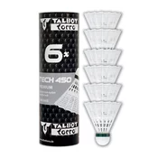 Žogice za badminton TALBOT TORRO Tech 450 Slow 6 kosov - bele