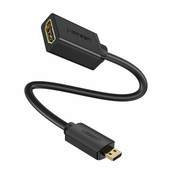 UGREEN Adapter UGREEN 20134 Micro HDMI na HDMI, 20 cm (črn), (20628239)