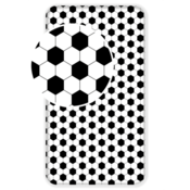 Crno-bijela pamučna dječja plahta s gumom za krevet za jednu osobu Football – Jerry Fabrics