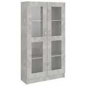 Vidaxl Vitrina betonsko siva 82,5x30,5x150 cm iverna plošča