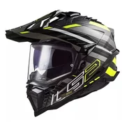 Enduro kaciga LS2 MX701 Explorer C Edge 06 crna-siva-fluo žuta