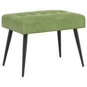 Vidaxl Klop s gumbnim oblazinjenjem Svetlo zelena 60 x 40 x 45 cm