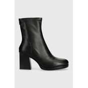 Gležnjace Pinko Jomeli za žene, boja: crna, s debelom potpeticom, 102338 A1DA Z99