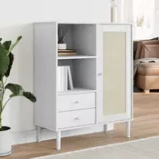 Vidaxl vidaXL SENJA omarica ratana bela 90x40x112 cm borovina
