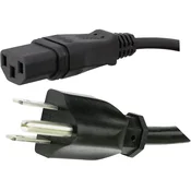 HAWA Priključni kabel za hladne naprave [ ameriški varnostni vtič - IEC vtičnica C13] črni 2 m HAWA 1008247, (20414174)