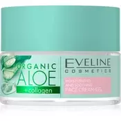 Eveline Cosmetics Organic Aloe aktivna intenzivno vlažilna gel krema s pomirjajočim učinkom 50 ml