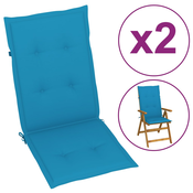 VIDAXL Blazine za vrtne stole 2 kosa modre barve 120x50x4cm