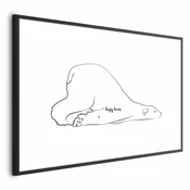 Plakat - Lazy Bear 90x60 Crni okvir