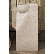 Casa Padrino luxury washstand gray 40 x 40 x H. 86 cm - Ceramic washstand with integrated washbasin - Luxury bathroom furniture - Hotel furniture - Luxury quality - Made in Italy