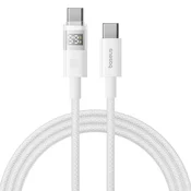 Punjac i podatkovni 100W USB-C na USB-C kabel Baseus Data Cable Display 2 - 2m - moon white