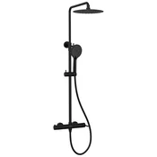 ICONIC shower column with mixer lever tap, black matt - Črna mat barva - Sapho - ICONIC - 72 - Medeninasti - Vzvod - Krožni - S pipo - 313 - 1181 - 14