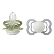 bibs ortodontska duda supreme silicone night sage & cloud