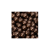4 mm plasticna perla braon