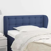 vidaXL Vzglavje z ušesi modro 83x23x78/88 cm blago