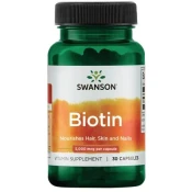 Swanson Biotin, 5000 mcg, 30 kapsul