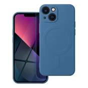 OEM SILICONE MAG COVER ovitek, združljiv z MagSafe, za iPhone 13 Mini, modre barve