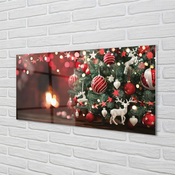 tulup.si Slika na akrilnem steklu Novoletne jelke baubles 100x50 cm 4 obešalnika