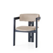 Hanah Home Trpezarijska stolica 58x76x49cm Crno-Bež