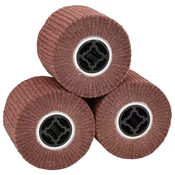 Brusni valjci 3 pcs Smeda 12 x 12 x 10 cm Sinteticka vlakna
