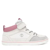 Timberland unisex za otroke. TB0A27ZXEWG1 Stone Jump usnjene superge bele barve (4.5 M = 37 M), Bela, Ravna stran, Velcro, Priložnostno