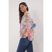 Trendyol Bluza safir / žad / marelica / pastelno roza