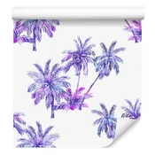 Barvita tapeta z motivom palm in gozda za dnevno sobo in spalnico 50x1000 cm