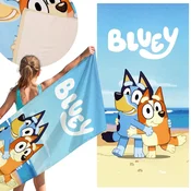 sarcia.eu Bluey HITROSUŠEČA Plažna, kopalna brisača za otroke, 100% BOMBAŽ 70x140 cm OEKO-TEX