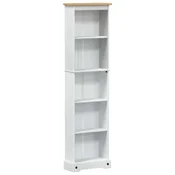 Vidaxl Knjižna omara Bela 46 x 20 x 170 cm Masivno borovo les