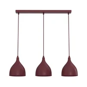 Luster na sajli NOAK CLASSIC 3xE27/15W/230V bordo