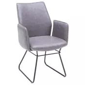 STOLICA SA RUKOHVATIMA siva, crna, tamnosiva metal, tekstil
