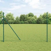 vidaXL vidaXL Ogrodje s stebri Zelena 1.6 x 10 m Jeklo, (5000096864)